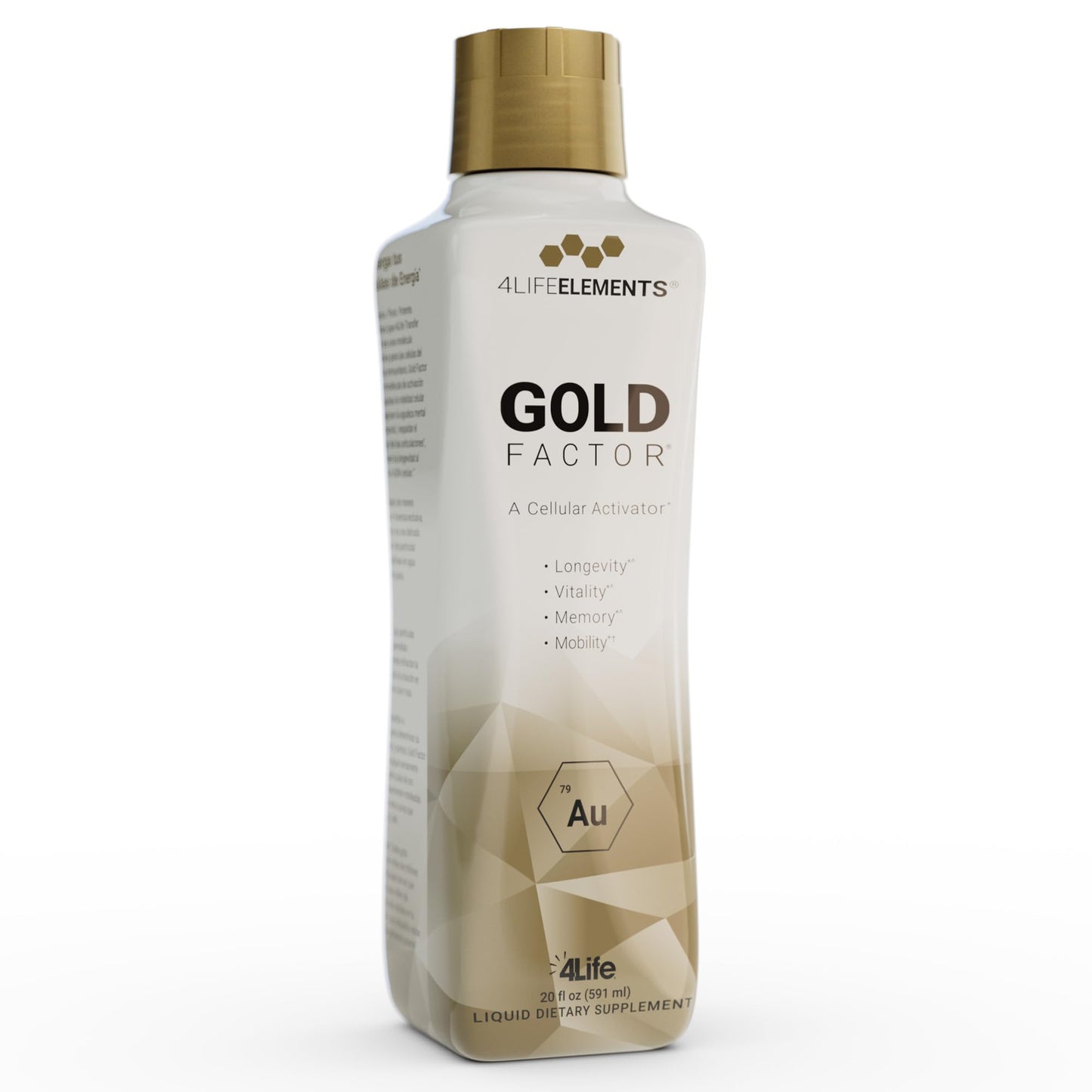 4LifeElements Gold Factor – Ultra-Fine Gold Cellular Activator (32 oz)