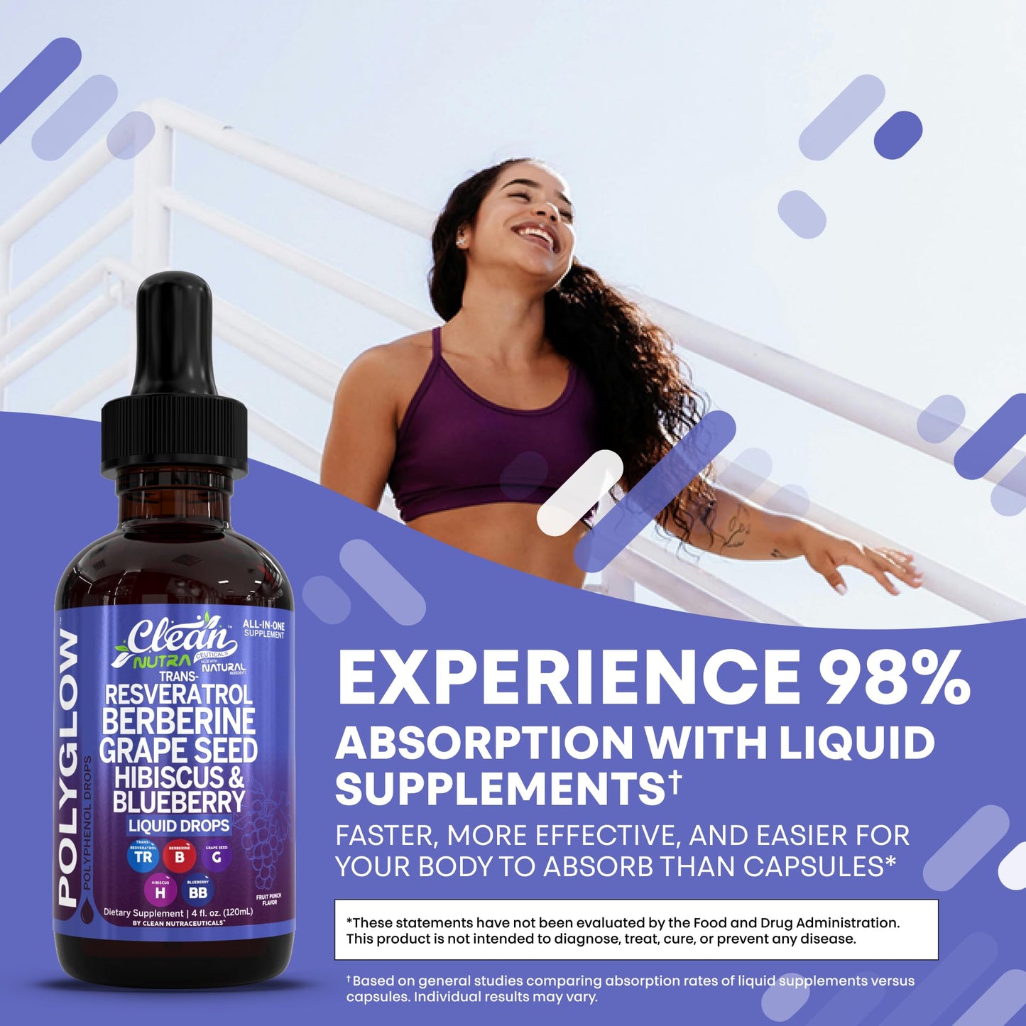 Oxibloom Liquid Drops – Resveratrol, Berberine & Grape Seed (120ml)
