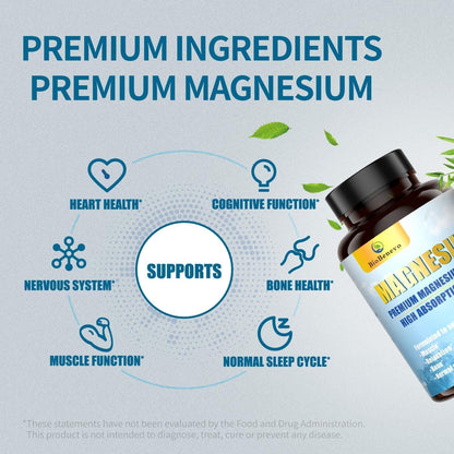 5-in-1 Magnesium Complex – 320mg Magnesium | Sleep & Energy Support | Vegan | 120 Capsules