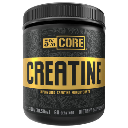 5% Nutrition Core Creatine | Micronized Creatine Monohydrate Powder | 60 Servings, Unflavored