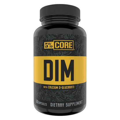 5% Nutrition Core DIM Supplement – Estrogen Support for Men & Women | DIM with Calcium D-Glucarate, Organic Broccoli & Bioperine