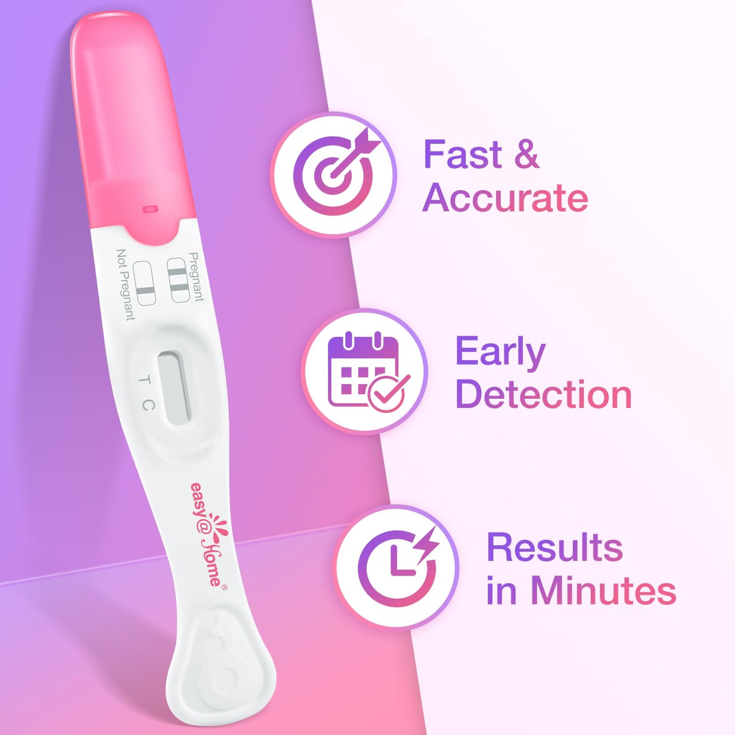 Easy@Home Ovulation & Pregnancy Test Kit – 50 Strips, 3 Tests, 2 Collapsible Cups for TTC