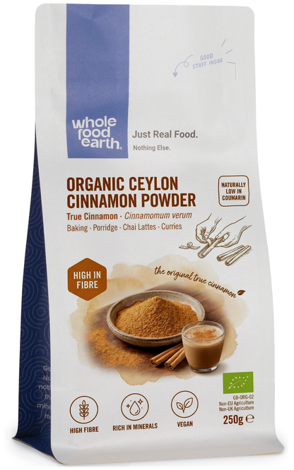 Organic Ceylon Cinnamon Powder (True) Whole Food Earth®