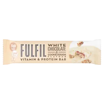 15 x Fulfil White Chocolate & Cookie Dough Protein Bar 55Gm British Grocery