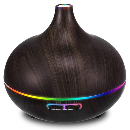 550ML Black Aroma Diffuser with Ambient Light and Four Timers – Large Office Humidifier & Aromatherapy