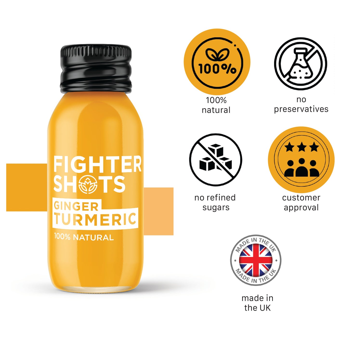 Fighter Shots Ginger + TURMERIC  12x 60ml