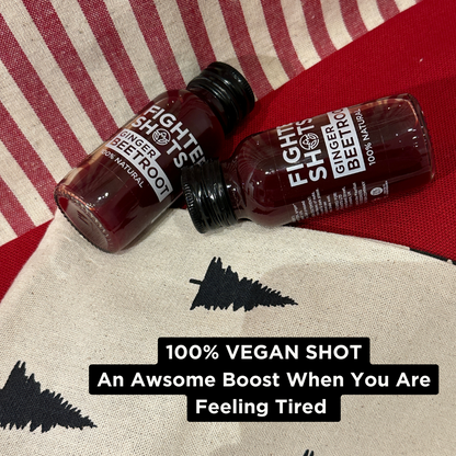 Fighter Shots 100% VEGAN Ginger + Beetroot, 12 x 60ml