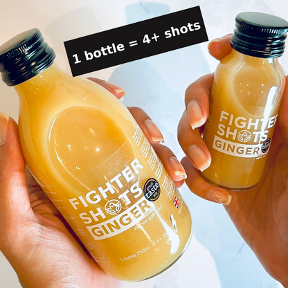 Fighter Shots Organic Ginger Dosing Bottle | 250ml | Equivalent to 4+ Daily Shots