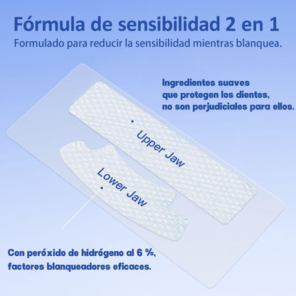 5D Sensitive Teeth Whitening Strips 14 Pairs | Enamel-Safe, Fast Stain Removal
