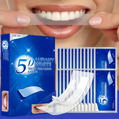 5D Sensitive Teeth Whitening Strips – 21P (42 Strips), Enamel-Safe