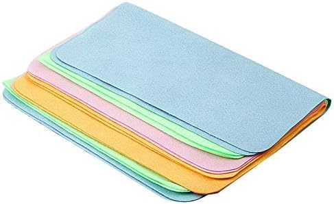 5Pcs Colourful Soft Chamois Glasses Cleaners – Fine Fiber Lens Cloths