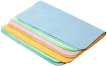 5Pcs Colourful Soft Chamois Glasses Cleaners – Fine Fiber Lens Cloths