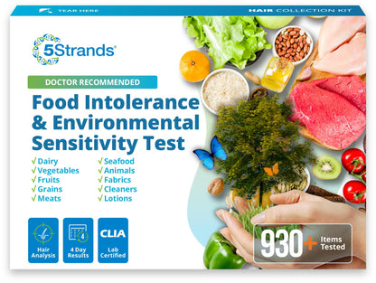 5Strands Food Intolerance & Environmental Sensitivity Test — At-Home Kit, 950 Items, 4-Day Results