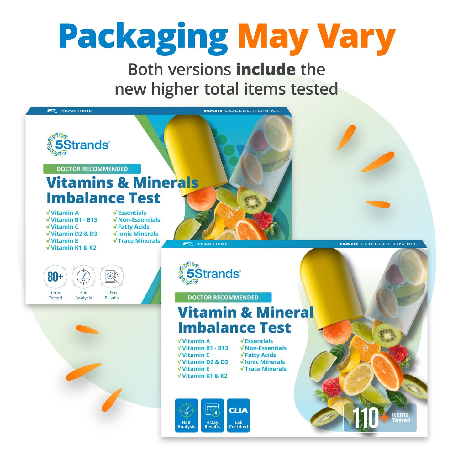 5Strands Nutrition Test – 112 Vitamins & Minerals | At-Home Hair Analysis | 4-Day Results