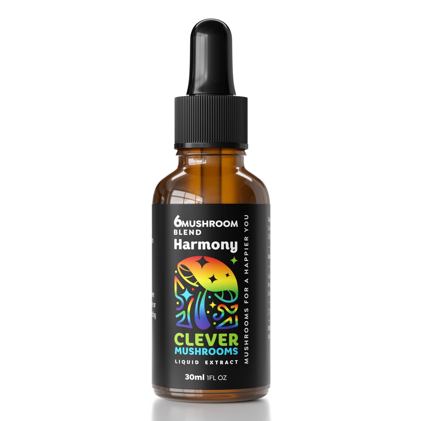6 Blend Mushroom Liquid Extract – Alcohol-Free, US-Grown (1 fl oz)