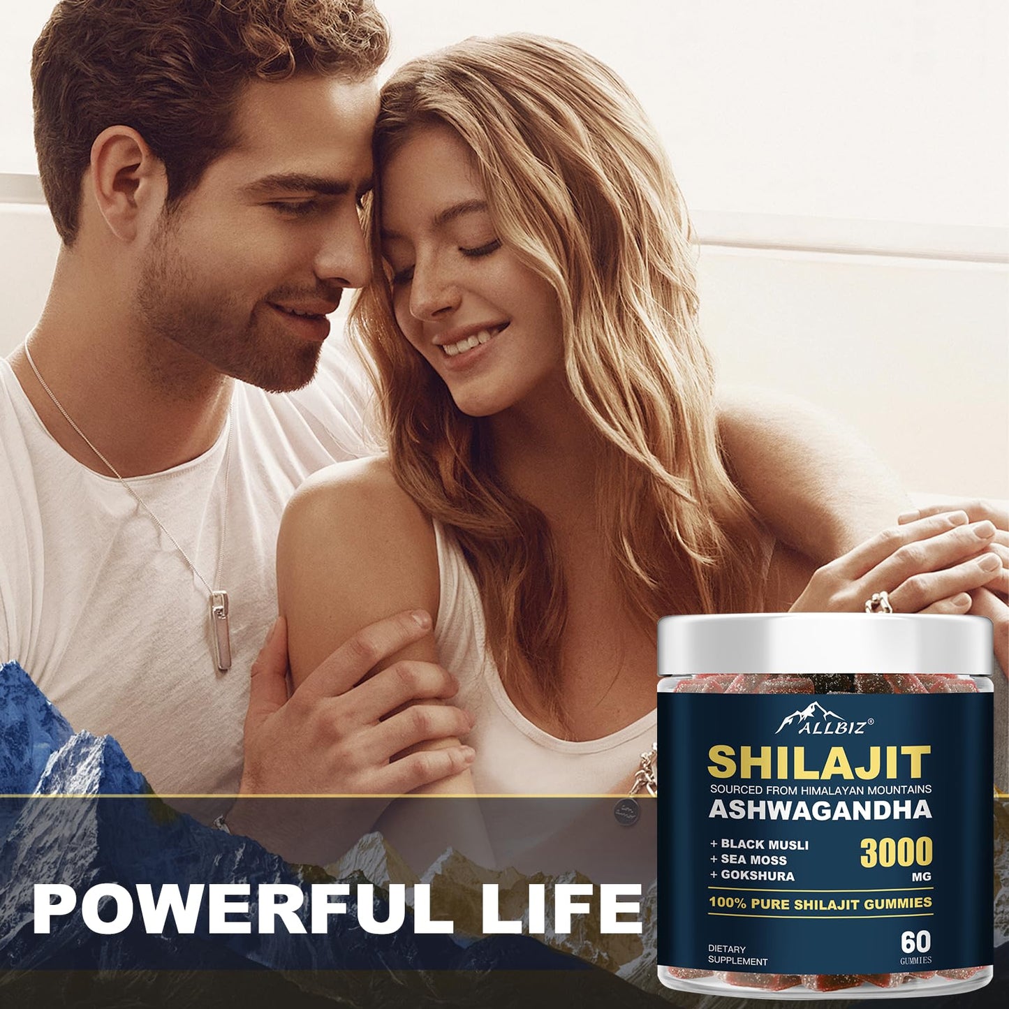 6 in 1 Himalayan Shilajit Gummies with Ashwagandha & Gokshura – 60 Gummies