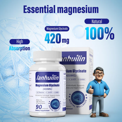 6-in-1 Magnesium Complex 420mg Glycinate | Sleep Support & High Absorption