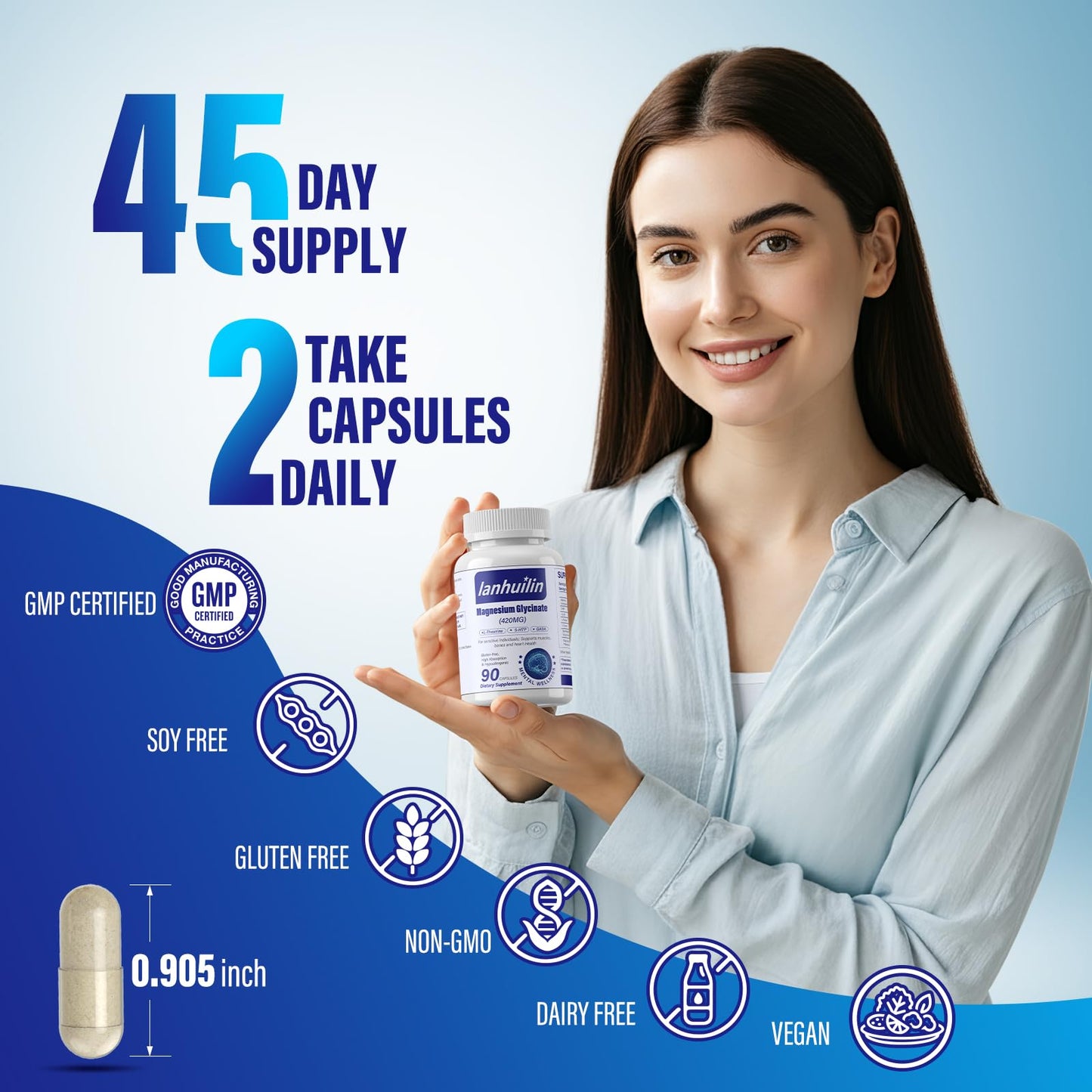 6-in-1 Magnesium Complex 420mg Glycinate | Sleep Support & High Absorption