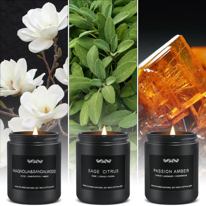 6 Pack Candles for Home – Aromatherapy Gift Set for Men (42 oz, 300 Hours)