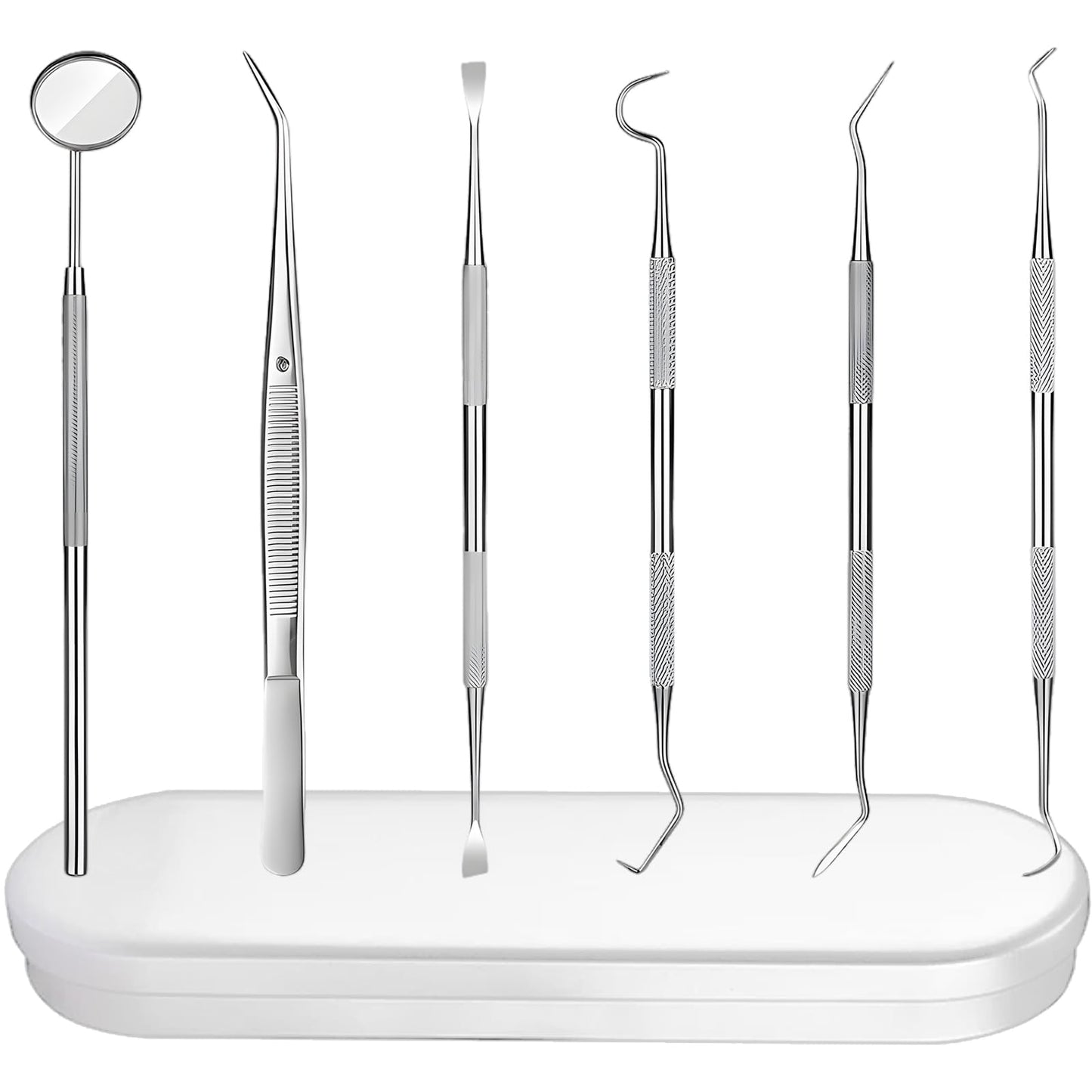 6-Piece Dental Tools Set – Stainless Steel Hygiene Kit with Case