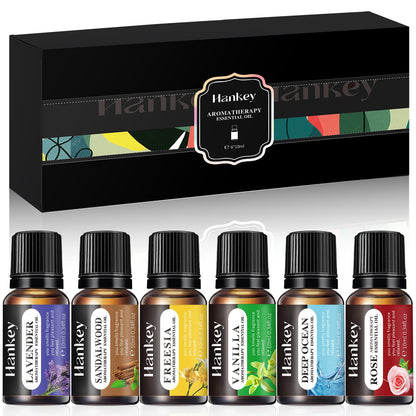 6-Piece Essential Oils Set – Lavender, Rose, Vanilla, Sandalwood, Freesia & Deep Ocean | 100% Pure
