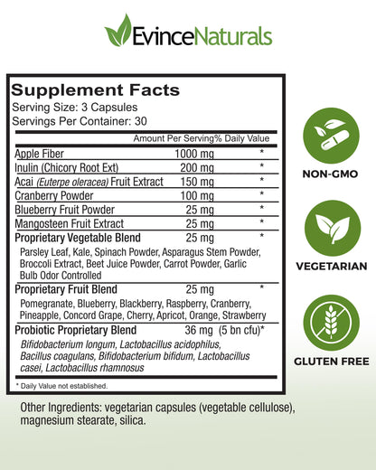 Probiotic & Prebiotic Supplement – 5 Billion CFU, 6 Strains | Digestive & Immunity Support