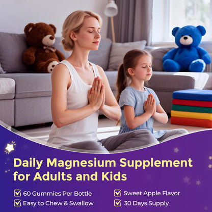 Kids Liposomal Magnesium 190mg – Glycinate & L-Threonate with D3 & CoQ10 | 60 Count