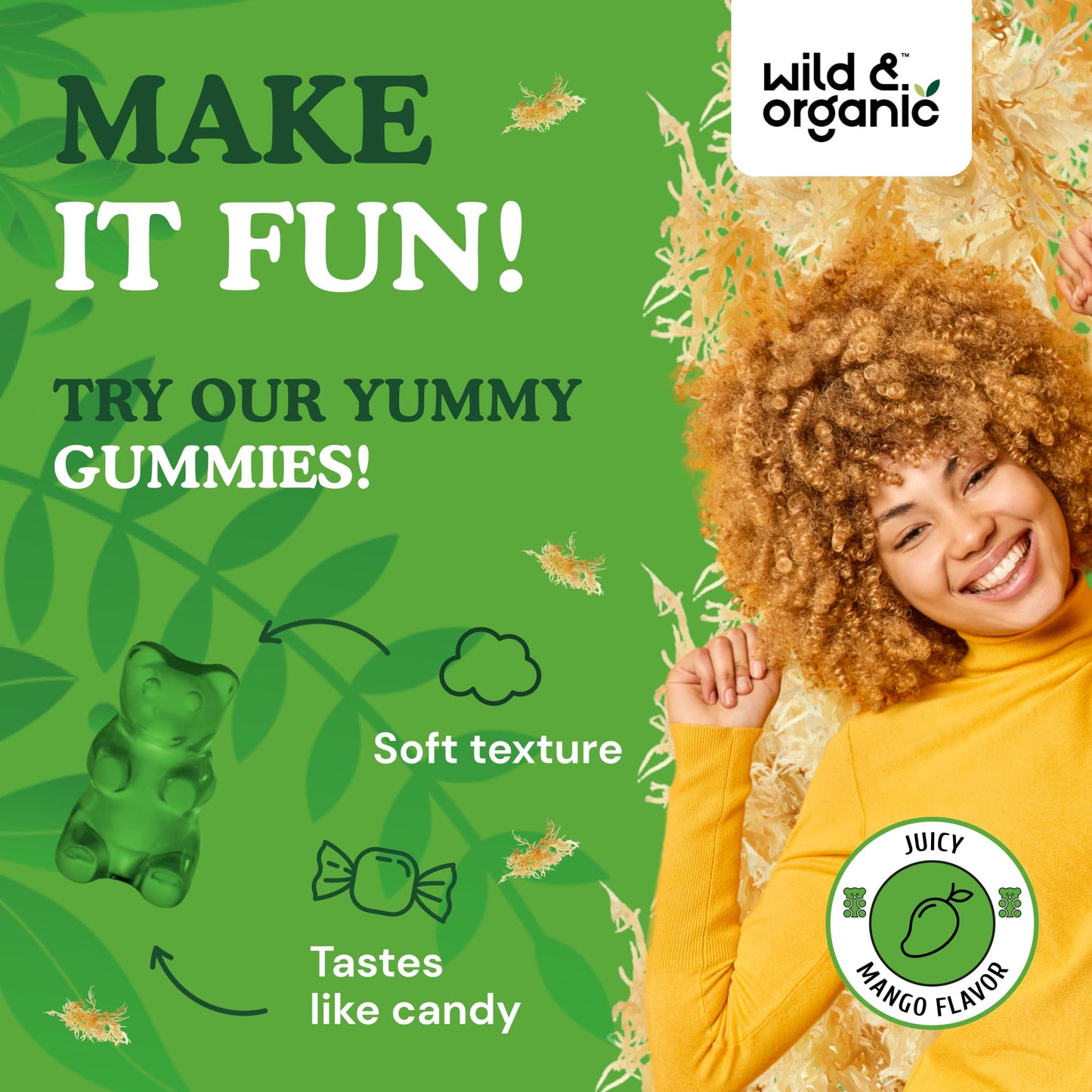 Wild & Organic Irish Sea Moss Gummies for Kids – 800mg Immune Support