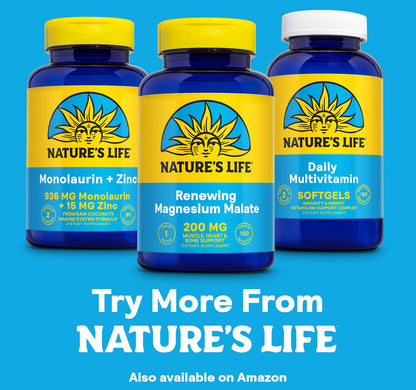 NATURE'S LIFE Renewing Magnesium Malate 400 mg – Bioavailable Magnesium Complex | 50 Servings