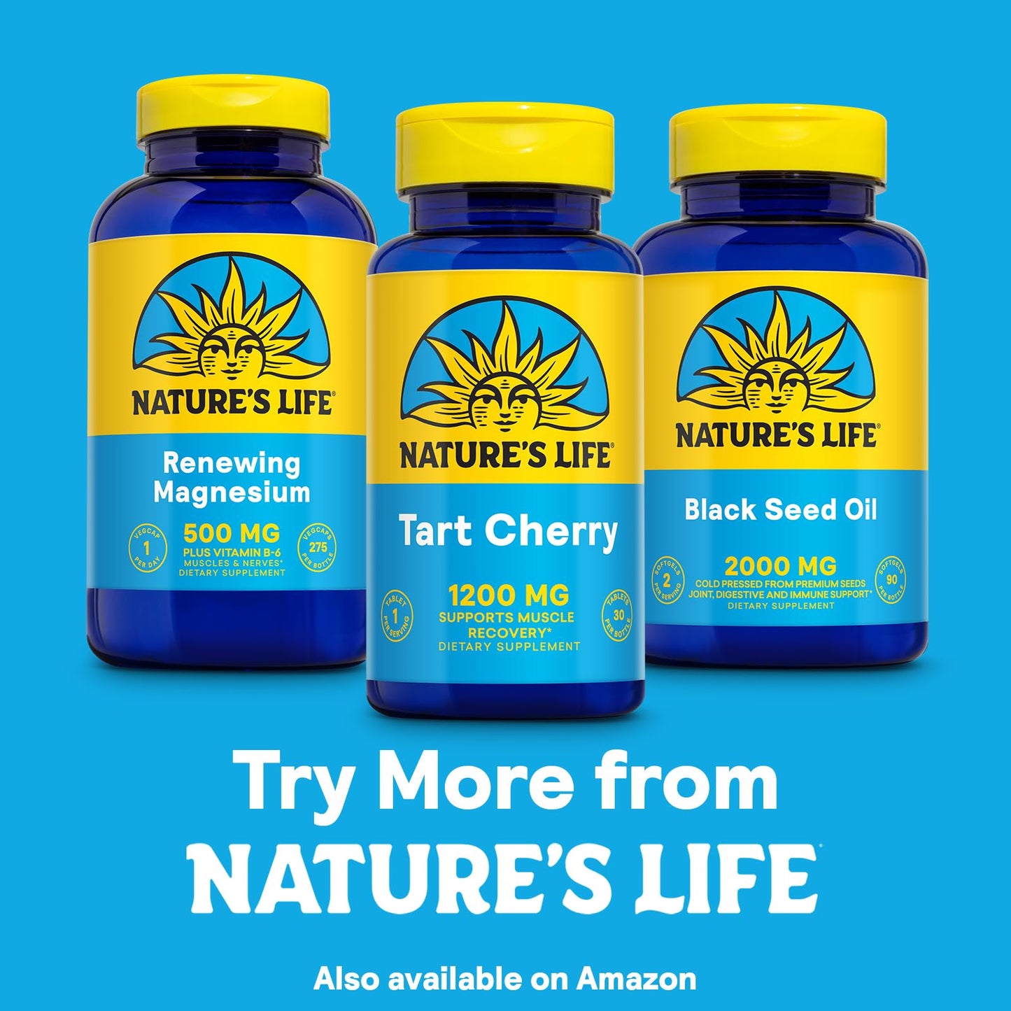 Nature's Life Tart Cherry 1200mg – Uric Acid & Muscle Recovery Support | 30 Servings