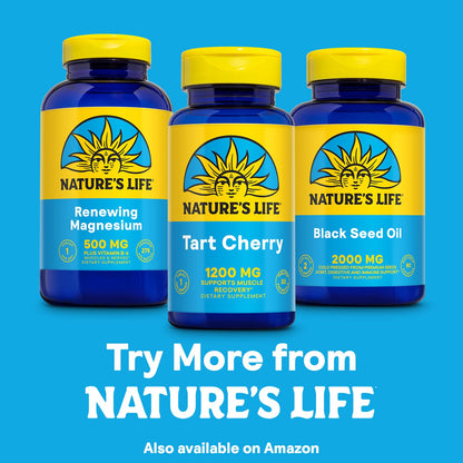 Nature's Life Tart Cherry 1200mg – Uric Acid & Muscle Recovery Support | 30 Servings