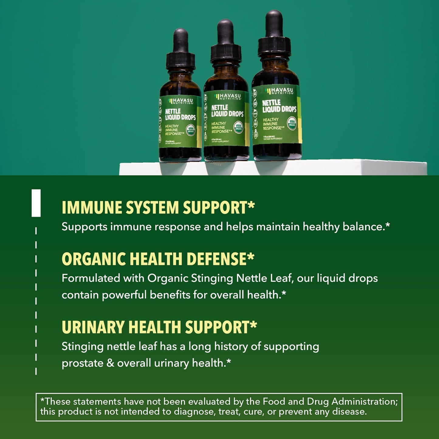 Stinging Nettle Leaf Extract Liquid Drops – Organic Immune Support & Prostate Health (1 oz)