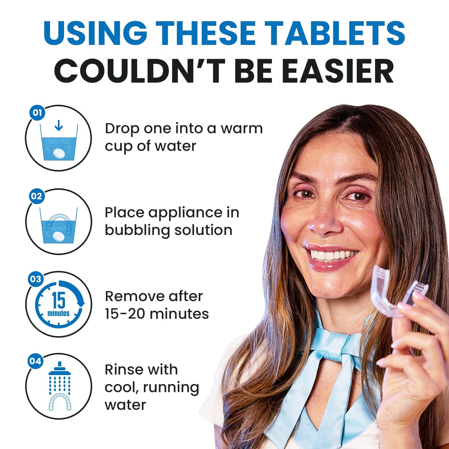 60-Unit Retainer & Denture Cleaning Tablets – Mouthguard Cleaner | Dental Duty