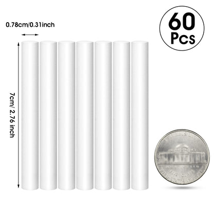 60 Pieces Car Diffuser Sponge Refill Sticks – Humidifier Filter Replacement Wick (2.75 x 0.31 in)