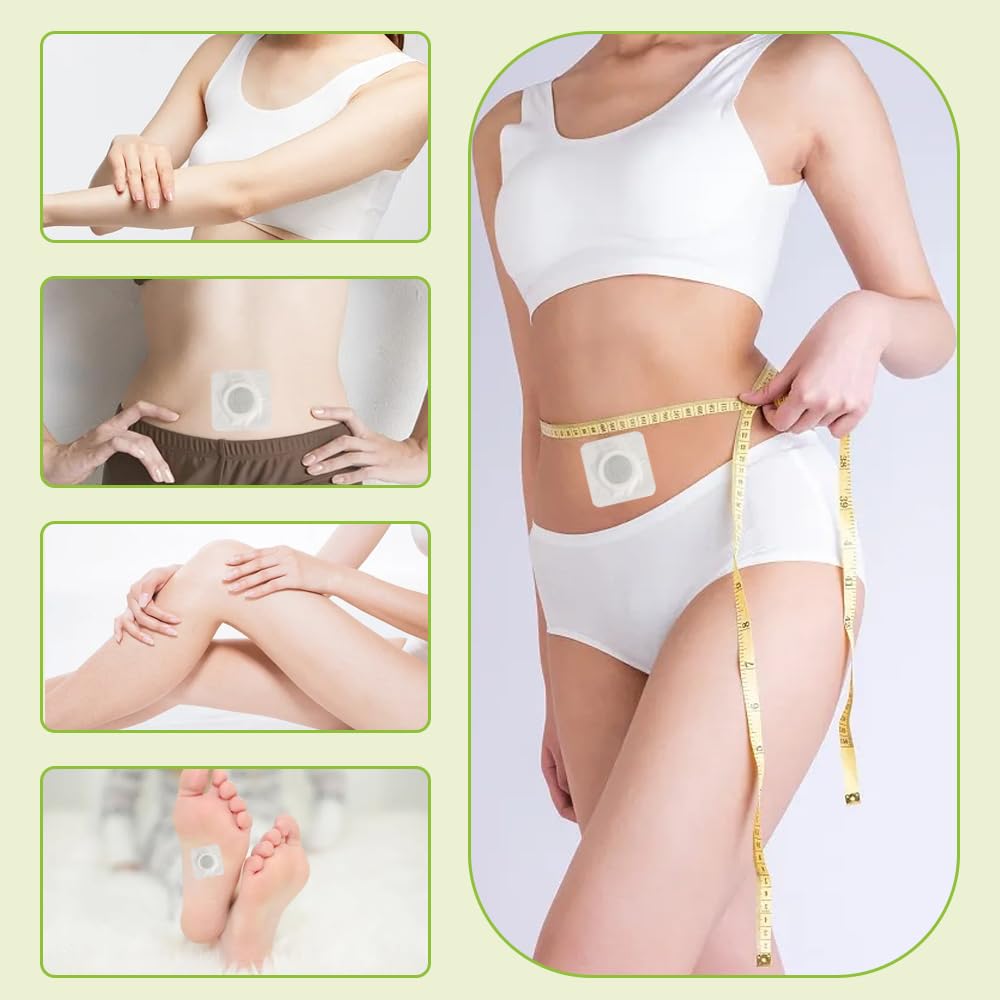 60pcs Natural Herbal Belly Button Patch with Magnet – Mugwort Navel Patch for Home Use