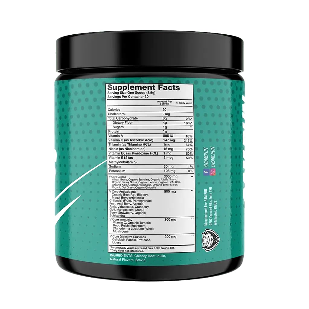 6AM Run Organic Plant-Based Super Greens Powder – Premium Superfood