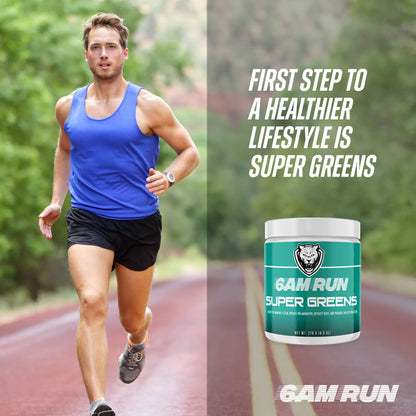 6AM Run Organic Plant-Based Super Greens Powder – Premium Superfood