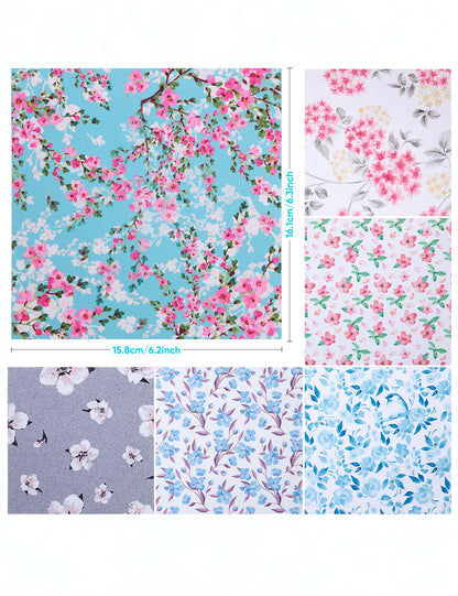 6PCS Thickened Glasses Cleaning Cloths – Elegant Flower Design