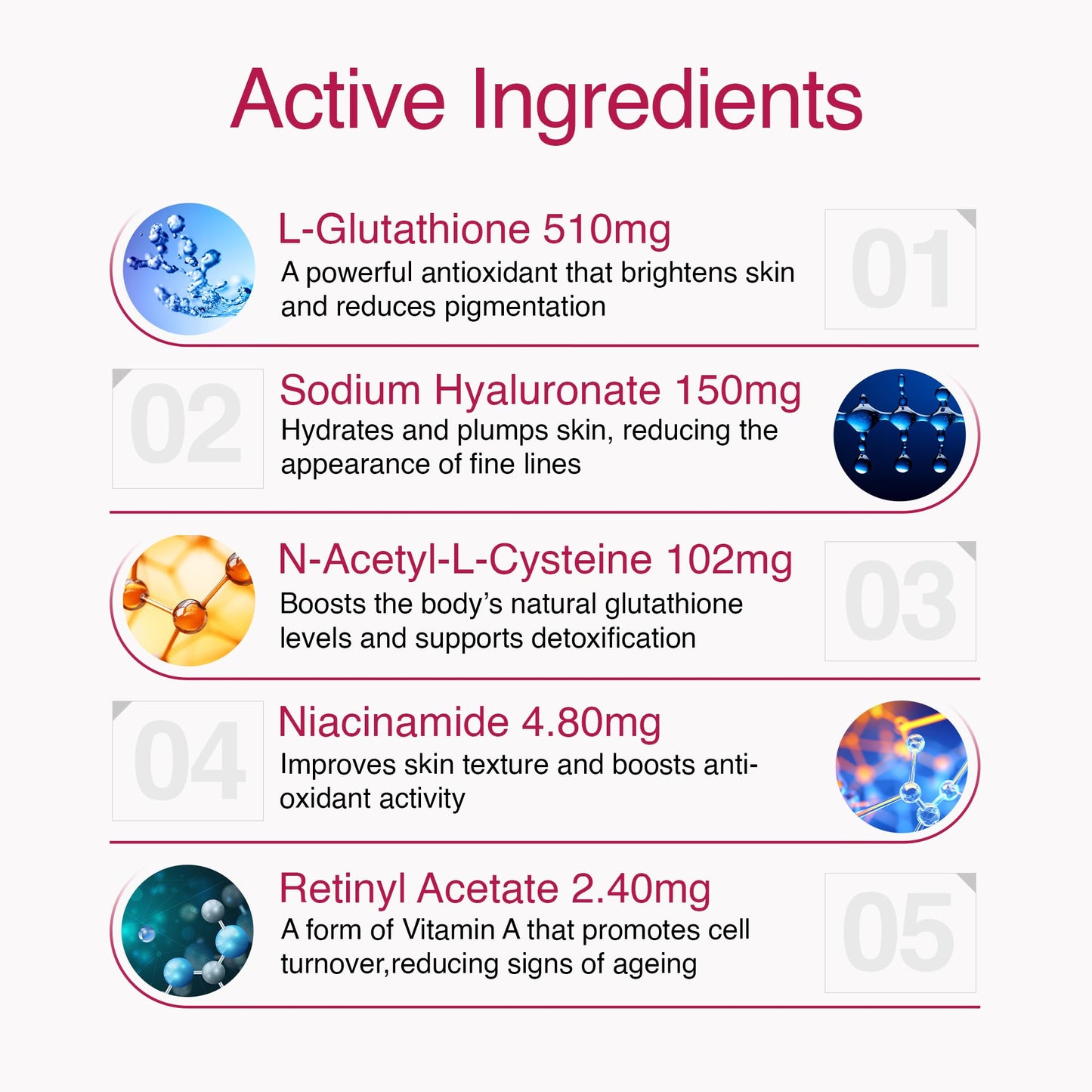6SKINS 6in1 Beauty Elixir Liposomal Glutathione 510mg | Immune Support & Liver Detox | 60 Capsules