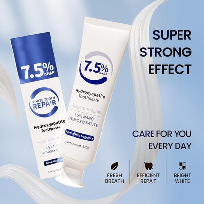7.5% Hydroxyapatite Toothpaste 2 Pack – Fluoride-Free Enamel Protection & Fresh Breath