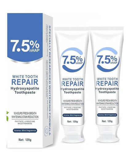 7.5% Hydroxyapatite Toothpaste 2 Pack – Fluoride-Free Enamel Protection & Fresh Breath