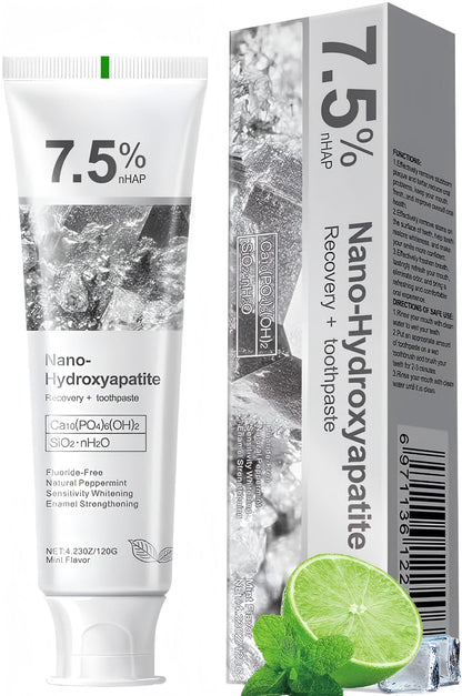 7.5% Hydroxyapatite Toothpaste – Enamel Protection, Sensitive Teeth | Fluoride-Free, Fresh Mint