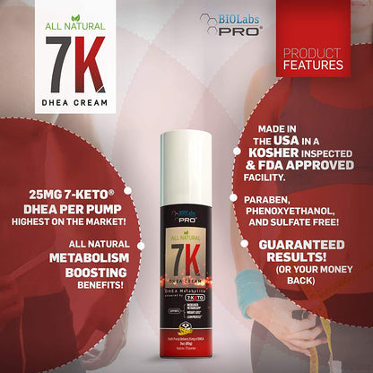 7-Keto DHEA Cream – All-Natural Fat Burner for Weight Loss & Lean Muscle