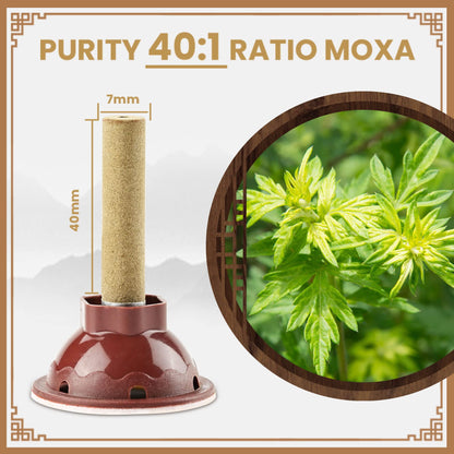 7 years'old Pure Moxa Stick for Moxibustion Ai ye Chinese Wormwood, Moxa Roll, High Purity 40:1
