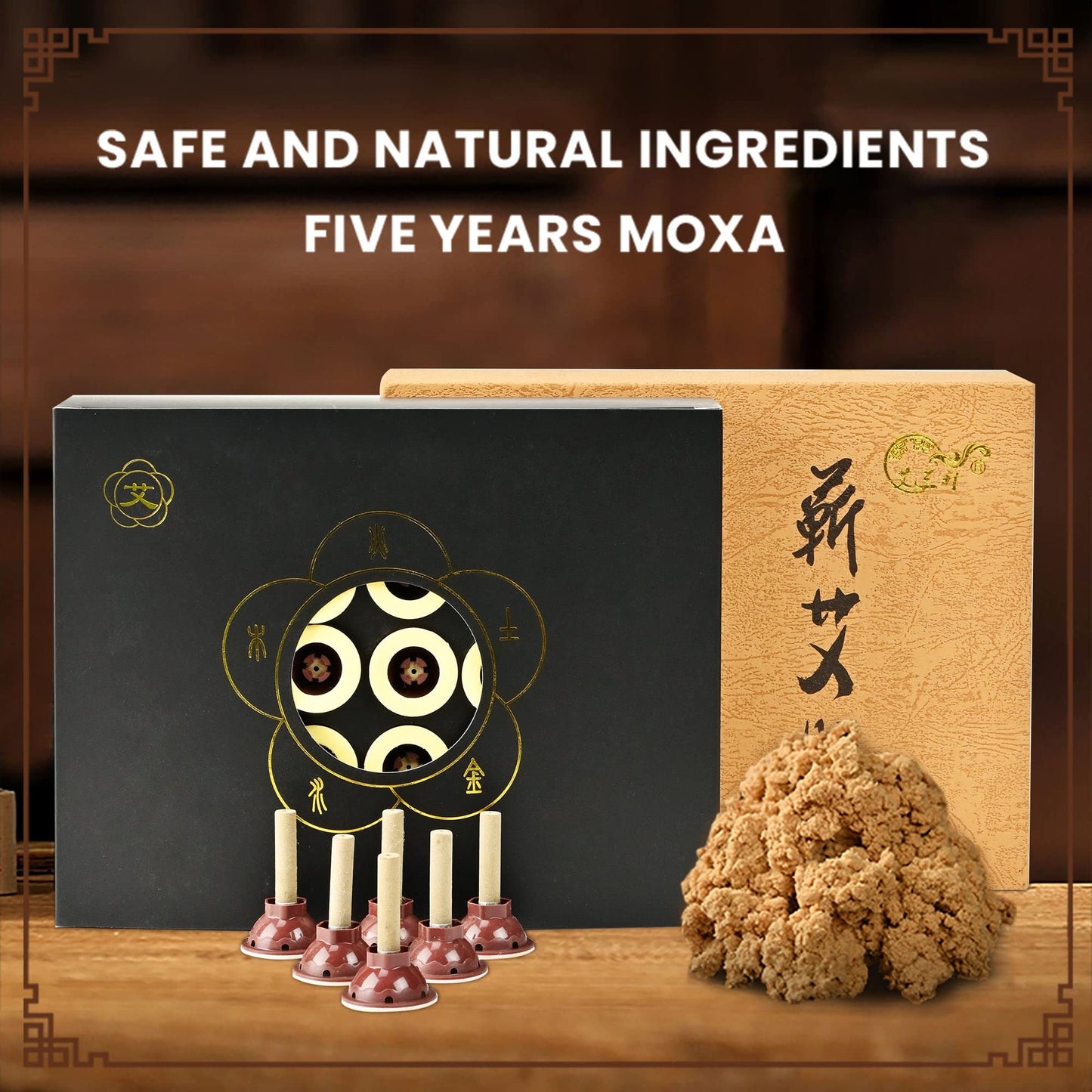 7 years'old Pure Moxa Stick for Moxibustion Ai ye Chinese Wormwood, Moxa Roll, High Purity 40:1