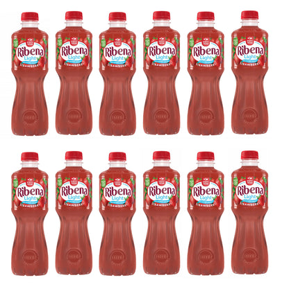12 x Ribena Strawberry Juice Drink No Added Sugar 500Ml