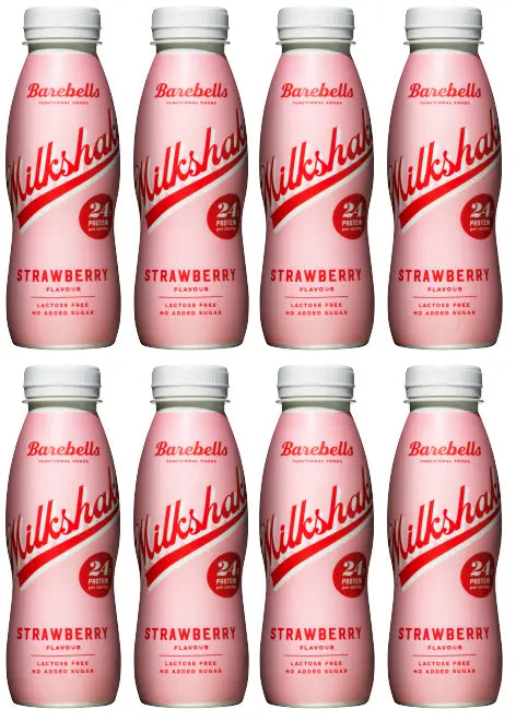 8 x Barebells Protein Shake Strawberry 24g - 330ML British Grocery