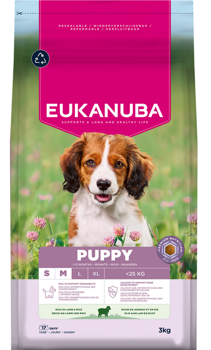 Eukanuba Dog Puppy & Junior Small/Medium Lamb & Rice