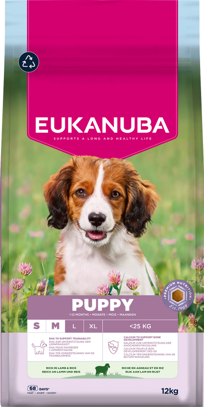 Eukanuba Dog Puppy & Junior Small/Medium Lamb & Rice