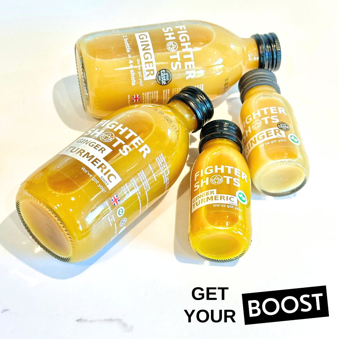 Fighter Shots Ginger + Turmeric Wellness Shot | 60ml | Single, 6-Pack or 12-Pack